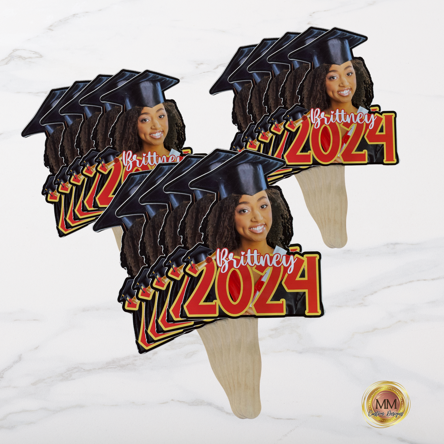 Custom Graduation Handheld Fans