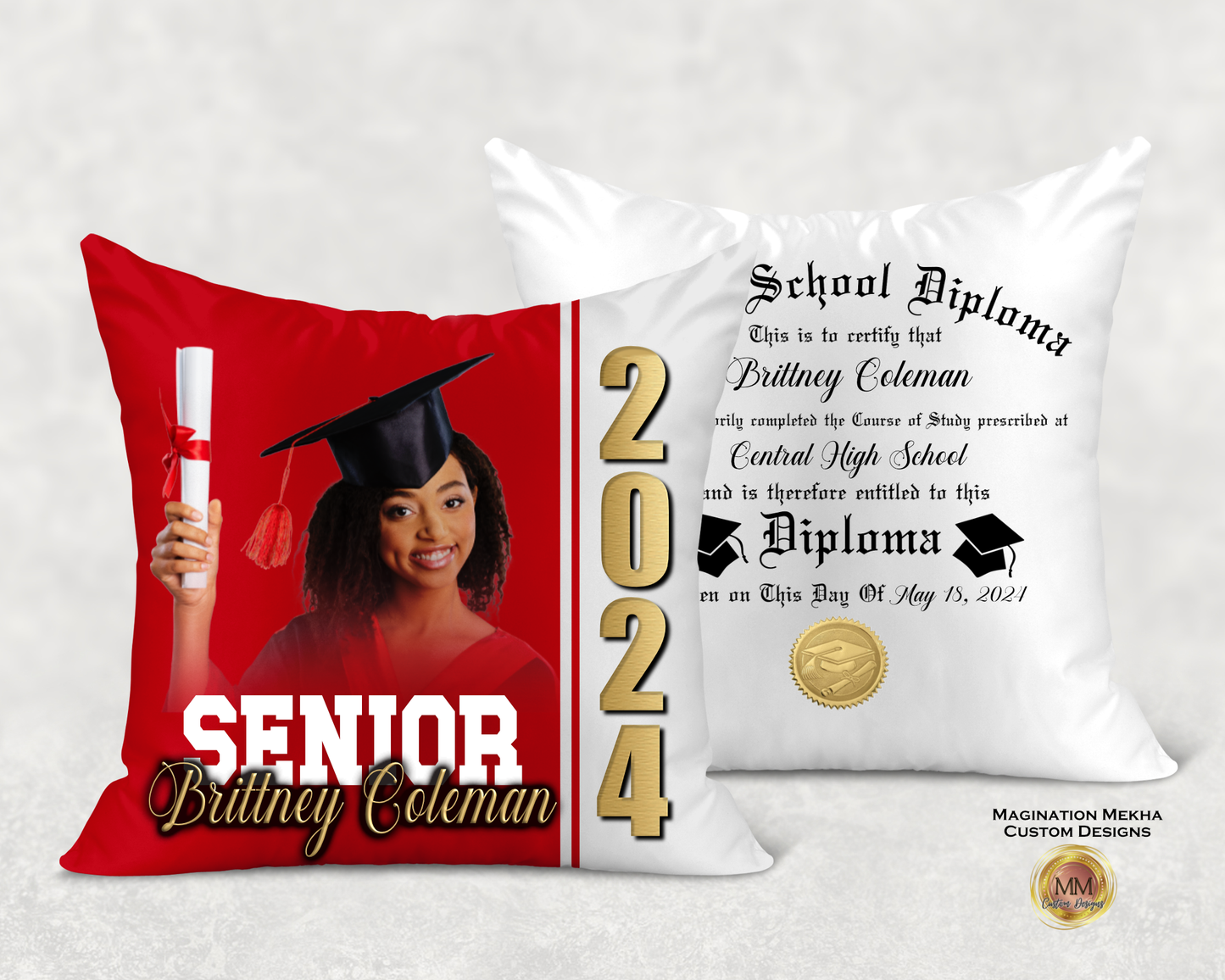 Custom Graduation Diploma/Degree Pillow