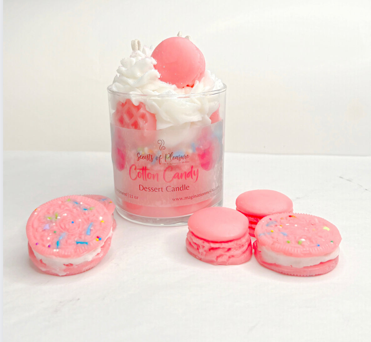 Cotton Candy Dessert Candle