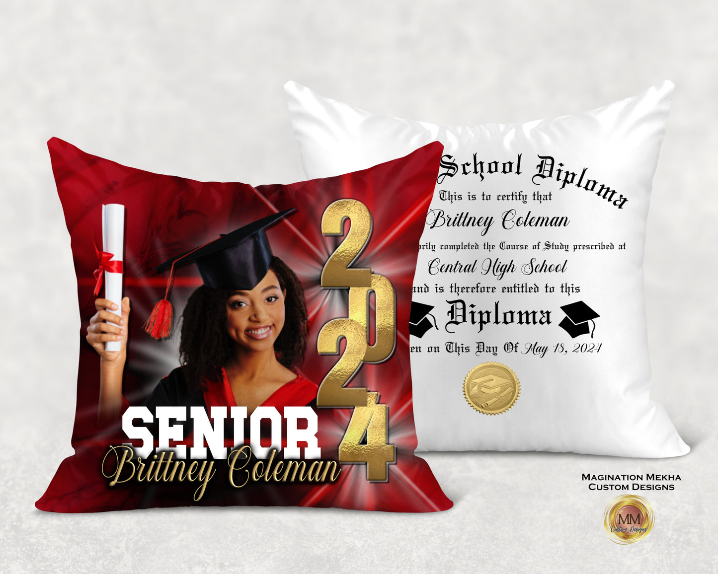 Custom Graduation Diploma/Degree Pillow