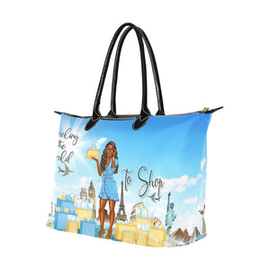 Travel the World Single-Shoulder Lady Handbag