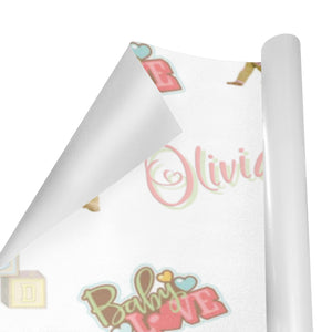 Baby Girl - CUSTOM Baby Love Gift Wrapping Paper