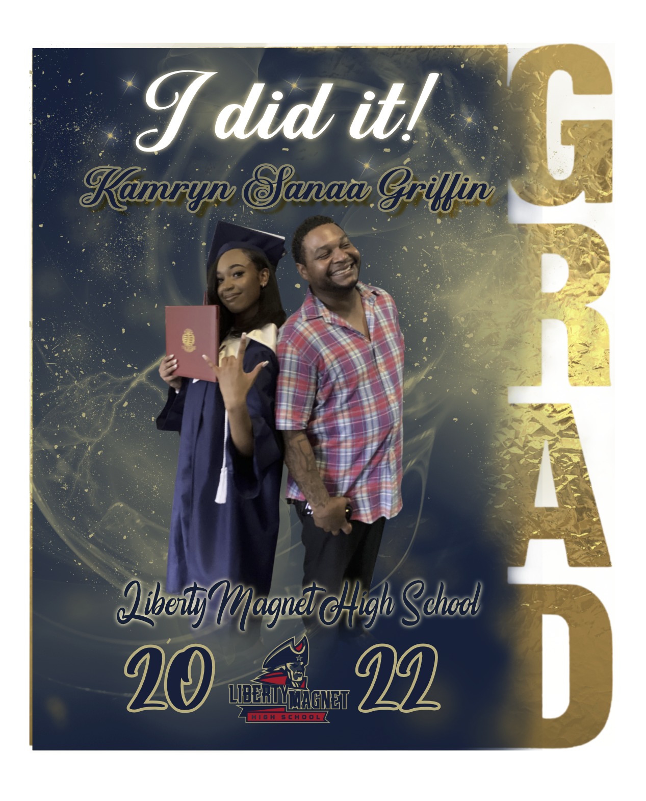 Custom GRAD photo frame