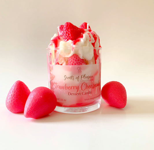 Strawberry Cheesecake Dessert Candle