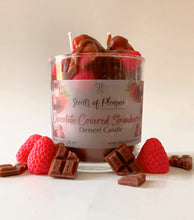 Load image into Gallery viewer, Chocolate Covered Strawberries Dessert Candle
