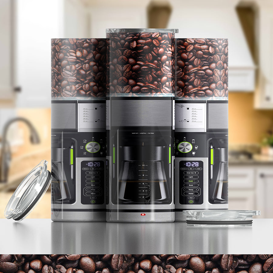 Coffee Machine Skinny Tumbler 20 oz