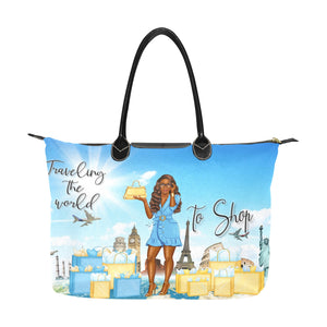 Travel the World Single-Shoulder Lady Handbag