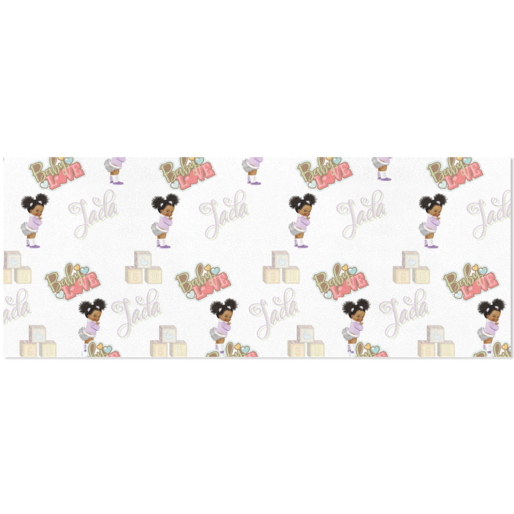 Girl Afro Puffs - Baby Love Custom Gift Wrapping Paper