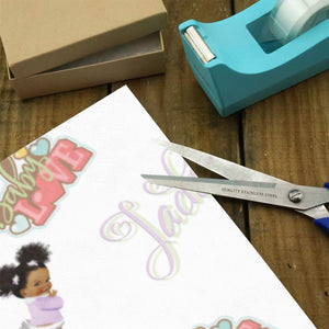 Girl Afro Puffs - Baby Love Custom Gift Wrapping Paper