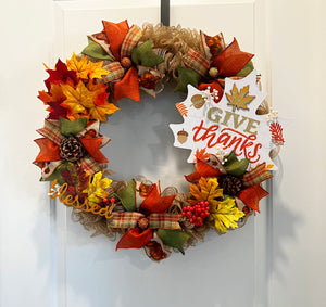 Give Thanks Fall Wreath